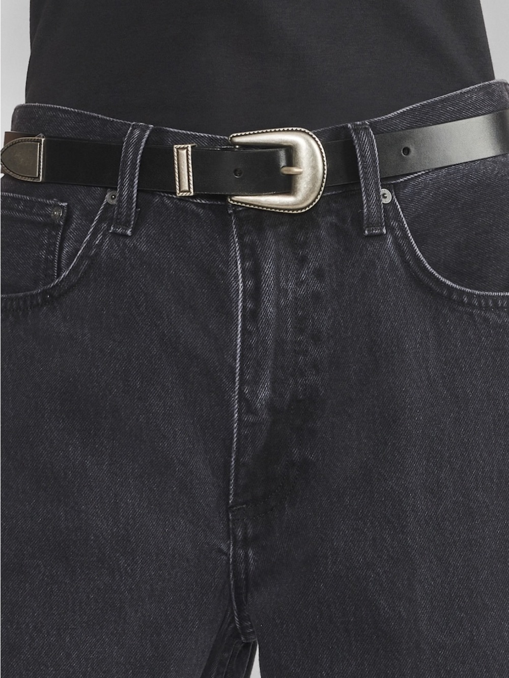 Aritzia homestead solid brass leather belt sz large